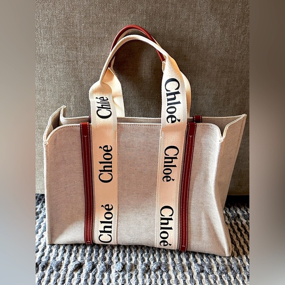 Chloe medium size woody canvas tote. Authenticity card and dust bag included. - Picture 2 of 6